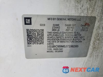 Zdjęcie 12 z 12 samochodu: 2018 CHEVROLET CRUZE LS VIN:1G1BC5SM0J7198285 - miniatura