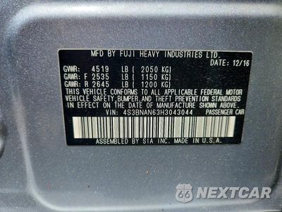 Zdjęcie 12 z 12 samochodu: 2017 SUBARU LEGACY 2.5I LIMITED VIN:4S3BNAN63H3043044 - miniatura