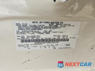 Zdjęcie 14 z 14 samochodu: 2013 LINCOLN MKT VIN:2LMHJ5AT5DBL56518 - miniatura