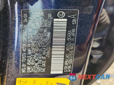 Zdjęcie 12 z 12 samochodu: 2005 LEXUS ES 330 VIN:JTHBA30G755056191 - miniatura