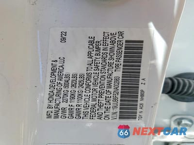 Zdjęcie 13 z 13 samochodu: 2022 ACURA TLX TECH A VIN:19UUB6F52NA002983 - miniatura