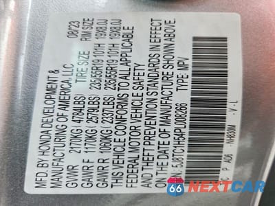 Zdjęcie 14 z 14 samochodu: 2023 ACURA RDX TECHNOLOGY VIN:5J8TC1H54PL008266 - miniatura