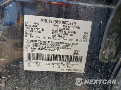 Zdjęcie 13 z 13 samochodu: 2018 FORD EDGE TITANIUM VIN:2FMPK4K80JBC57173 - miniatura