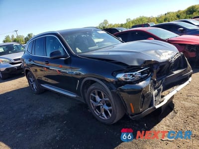 Czwarte zdjęcie samochodu z boku: 2022 BMW X3 XDRIVE30I VIN:5UX53DP01N9N36824 - miniatura