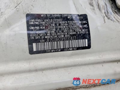 Zdjęcie 12 z 12 samochodu: 2023 SUBARU CROSSTREK PREMIUM VIN:JF2GTAPC0P8331427 - miniatura