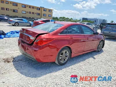 Trzecie zdjęcie samochodu z tyłu: 2014 HYUNDAI SONATA GLS VIN:5NPEB4AC3EH886762 - miniatura