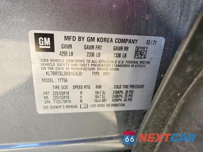 Zdjęcie 14 z 14 samochodu: 2021 CHEVROLET TRAILBLAZER RS VIN:KL79MTSL3MB163639 - miniatura