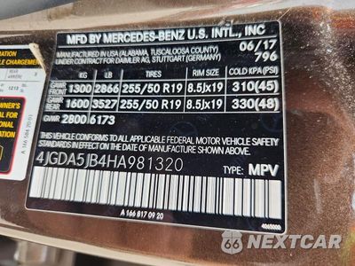 Zdjęcie 13 z 13 samochodu: 2017 MERCEDES-BENZ GLE 350 VIN:4JGDA5JB4HA981320 - miniatura