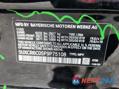 Zdjęcie 14 z 14 samochodu: 2023 BMW X5 XDRIVE40I VIN:5UXCR6C05P9P75108 - miniatura