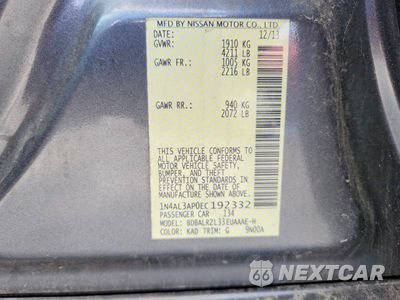 Zdjęcie 12 z 12 samochodu: 2014 NISSAN ALTIMA 2.5 S VIN:1N4AL3AP0EC192332 - miniatura