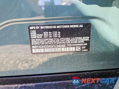 Zdjęcie 12 z 12 samochodu: 2025 BMW I4 XDRIVE 40 VIN:WBY43HD04SFU34048 - miniatura