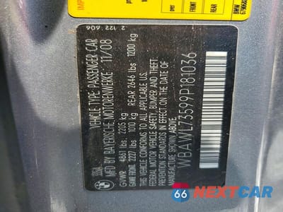 Zdjęcie 12 z 12 samochodu: 2009 BMW 335 I VIN:WBAWL73599P181036 - miniatura
