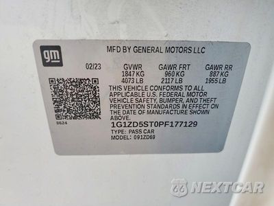Zdjęcie 12 z 12 samochodu: 2023 CHEVROLET MALIBU VIN:1G1ZD5ST0PF177129 - miniatura