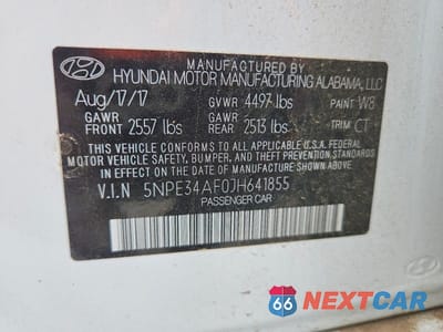 Zdjęcie 13 z 13 samochodu: 2018 HYUNDAI SONATA SEL VIN:5NPE34AF0JH641855 - miniatura
