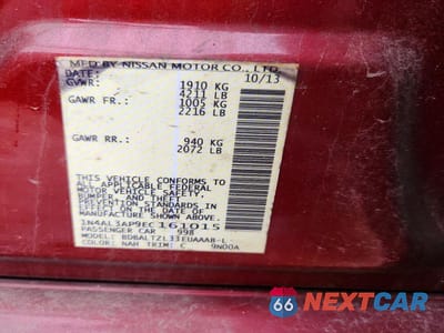 Zdjęcie 12 z 12 samochodu: 2014 NISSAN ALTIMA 2.5 SV VIN:1N4AL3AP9EC161015 - miniatura
