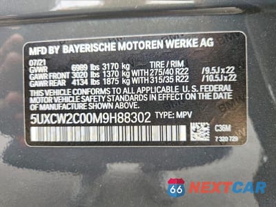 Zdjęcie 13 z 13 samochodu: 2021 BMW X7 XDRIVE40I VIN:5UXCW2C00M9H88302 - miniatura