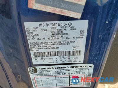 Zdjęcie 12 z 12 samochodu: 2009 FORD F150 SUPERCREW VIN:1FTPW14V79KB50486 - miniatura
