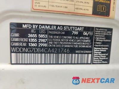 Zdjęcie 12 z 12 samochodu: 2012 MERCEDES-BENZ S 550 VIN:WDDNG7DB4CA421746 - miniatura