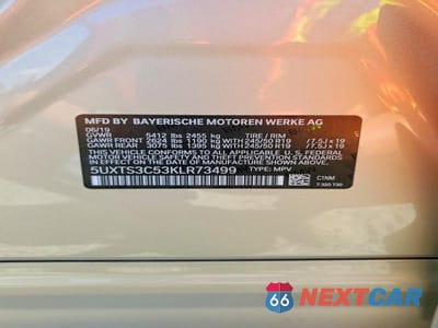 Zdjęcie 13 z 13 samochodu: 2019 BMW X3 XDRIVEM40I VIN:5UXTS3C53KLR73499 - miniatura