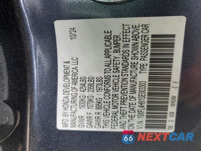 Zdjęcie 13 z 13 samochodu: 2025 HONDA CIVIC SPORT TOURING VIN:19XFL4H91SE003303 - miniatura