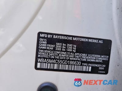 Zdjęcie 12 z 12 samochodu: 2016 BMW 535 XIGT VIN:WBA5M4C55GD186630 - miniatura