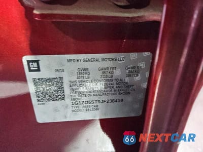 Zdjęcie 12 z 12 samochodu: 2018 CHEVROLET MALIBU LT VIN:1G1ZD5ST9JF238419 - miniatura