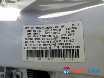 Zdjęcie 13 z 13 samochodu: 2017 HONDA ACCORD SPORT SPECIAL EDITION VIN:1HGCR2F14HA178788 - miniatura