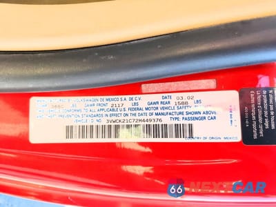 Zdjęcie 12 z 12 samochodu: 2002 VOLKSWAGEN NEW BEETLE GLS VIN:3VWCK21C72M449376 - miniatura