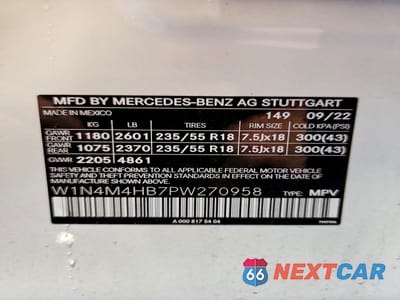 Zdjęcie 13 z 13 samochodu: 2023 MERCEDES-BENZ GLB 250 4MATIC VIN:W1N4M4HB7PW270958 - miniatura