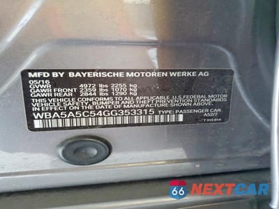 Zdjęcie 12 z 12 samochodu: 2016 BMW 528 I VIN:WBA5A5C54GG353315 - miniatura