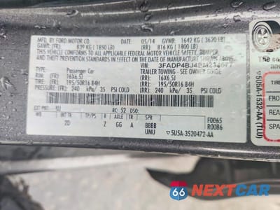 Zdjęcie 12 z 12 samochodu: 2014 FORD FIESTA SE VIN:3FADP4BJ4EM234677 - miniatura