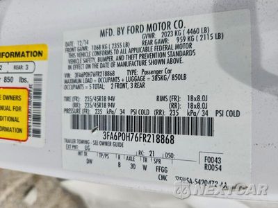 Zdjęcie 13 z 13 samochodu: 2015 FORD FUSION SE VIN:3FA6P0H76FR218868 - miniatura