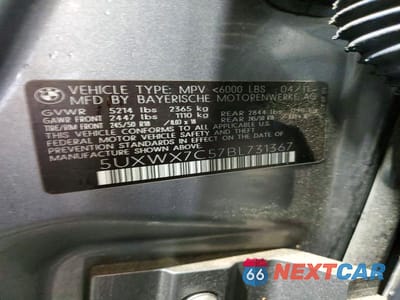 Zdjęcie 12 z 12 samochodu: 2011 BMW X3 XDRIVE35I VIN:5UXWX7C57BL731367 - miniatura