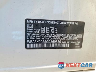 Zdjęcie 12 z 12 samochodu: 2016 BMW 335 XIGT VIN:WBA3X9C55GD869830 - miniatura