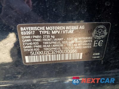Zdjęcie 12 z 12 samochodu: 2017 BMW X6 XDRIVE35I VIN:5UXKU2C32H0U30055 - miniatura
