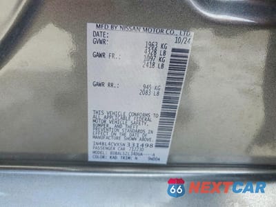 Zdjęcie 12 z 12 samochodu: 2025 NISSAN ALTIMA SR VIN:1N4BL4CVXSN331498 - miniatura