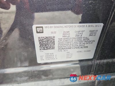 Zdjęcie 13 z 13 samochodu: 2022 CHEVROLET EQUINOX RS VIN:3GNAXMEV2NS142305 - miniatura