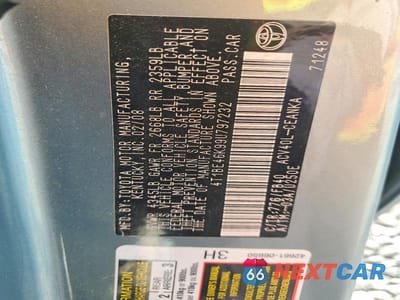 Zdjęcie 12 z 12 samochodu: 2009 TOYOTA CAMRY LE VIN:4T1BE46K99U797232 - miniatura