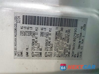 Zdjęcie 12 z 12 samochodu: 2025 NISSAN ROGUE SV VIN:5N1BT3BA3SC807990 - miniatura