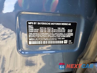 Zdjęcie 12 z 12 samochodu: 2021 BMW X1 SDRIVE28I VIN:WBXJG7C07M5U22816 - miniatura