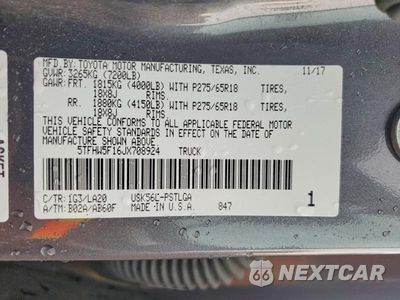 Zdjęcie 12 z 12 samochodu: 2018 TOYOTA TUNDRA VIN:5TFHW5F16JX708924 - miniatura