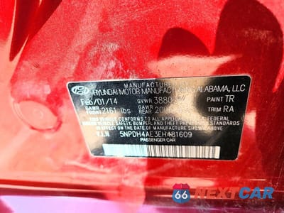 Zdjęcie 13 z 13 samochodu: 2014 HYUNDAI ELANTRA SE VIN:5NPDH4AE3EH481609 - miniatura