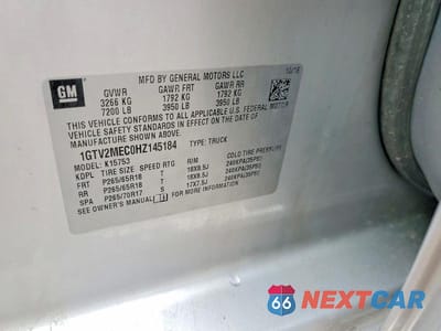 Zdjęcie 12 z 12 samochodu: 2017 GMC SIERRA K1500 SLE VIN:1GTV2MEC0HZ145184 - miniatura