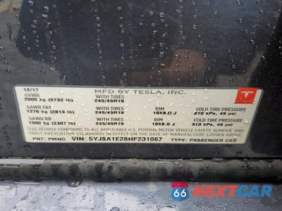 Zdjęcie 13 z 13 samochodu: 2017 TESLA MODEL 3 VIN:5YJSA1E28HF231067 - miniatura
