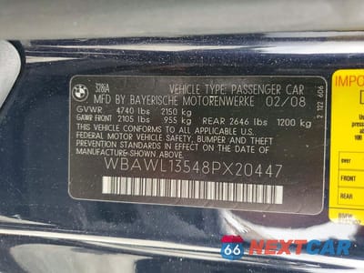 Zdjęcie 12 z 12 samochodu: 2008 BMW 328 I VIN:WBAWL13548PX20447 - miniatura