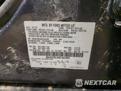 Zdjęcie 13 z 13 samochodu: 2022 FORD ECOSPORT SE VIN:MAJ6S3GL6NC465402 - miniatura