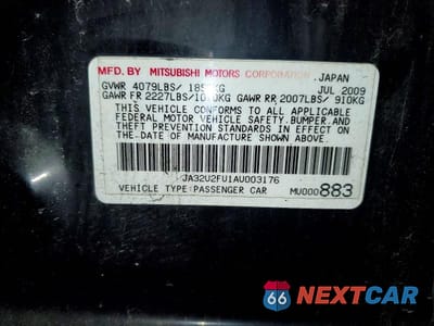 Zdjęcie 12 z 12 samochodu: 2010 MITSUBISHI LANCER ES VIN:JA32U2FU1AU003176 - miniatura