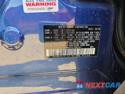 Zdjęcie 12 z 12 samochodu: 2020 SUBARU ASCENT TOURING VIN:4S4WMARD0L3463491 - miniatura