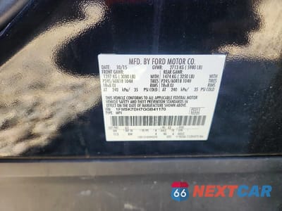 Zdjęcie 13 z 13 samochodu: 2016 FORD EXPLORER XLT VIN:1FM5K7DH7GGB41170 - miniatura