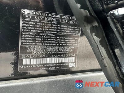 Zdjęcie 13 z 13 samochodu: 2021 LAND ROVER RANGE ROVER WESTMINSTER EDITION VIN:SALGS2SE3MA433754 - miniatura